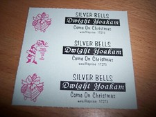 3 Dwight Yoakam Silver Bells / Come On Christmas Jukebox Title Strips