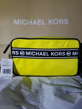michael kors small logo tape camera bag