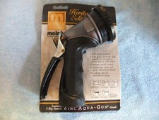 Melnor Zinc Aqua Gun Hose Nozzle - 5 Spray Patterns Melnor Zinc Aqua Gun Hose Nozzle - 5 Spray Patterns