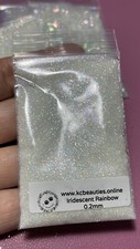 Iridescent White Rainbow 0.2MM Fine Glitter nail acrylic gel craft US Seller 5g