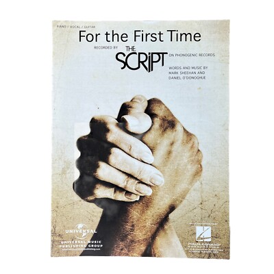 For the First Time Sheet Music Piano Vocal Guitar The Script NEW Hal Leonard