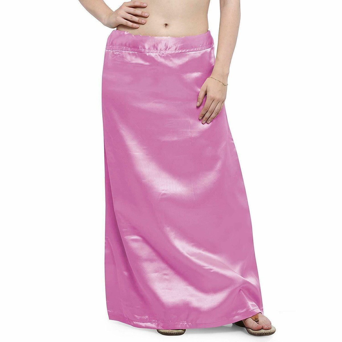 Satin Silk Petticoat Baby Pink Underskirt Sari Inner Wear Beach