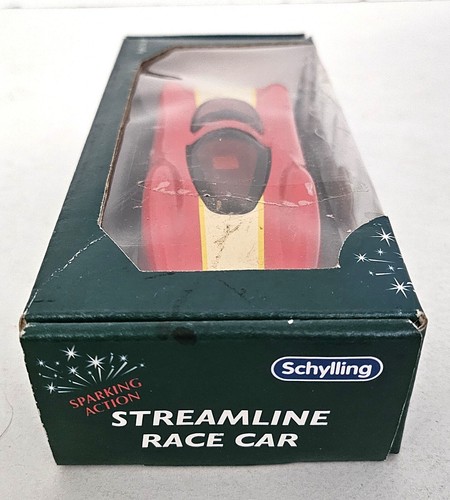 Coche de carreras Schylling Streamline azul #17 con bandera estadounidense/británica Sparking Action - Imagen 6 de 7