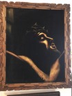 Vintage Original Painting on Black Velvet “ Jesus Crown of Torns”  — photo 1