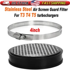 4INCH Steel Turbo Air Screen Guard Filter Intake Cover For T3 T4 T5 Turbocharger