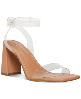 Madden Girl Women's Winni Ankle Strap Two-Piece Sandals, Clear Size 11M
