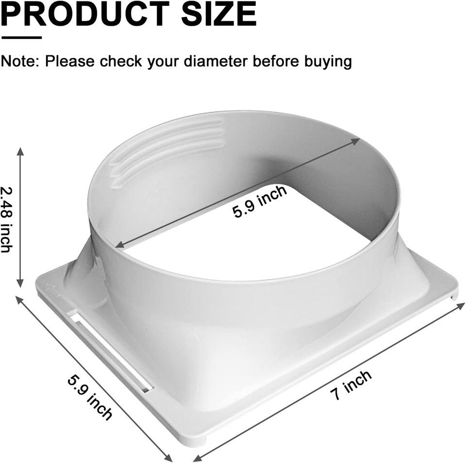 5.9 inch Portable Air Conditioner Hose Coupler, Portable AC Tube