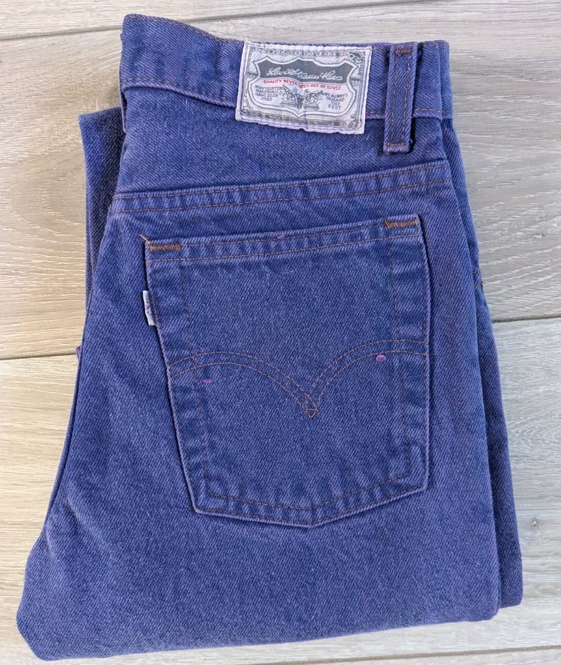 Levis Silver Tab 531 Tight Fit 27L Overdue Purple 90s Vintage Jeans