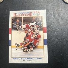 Jb10a Us Olympic Hall Of Fame 1991 Impel #67 Usa Team Ice Hockey 1980