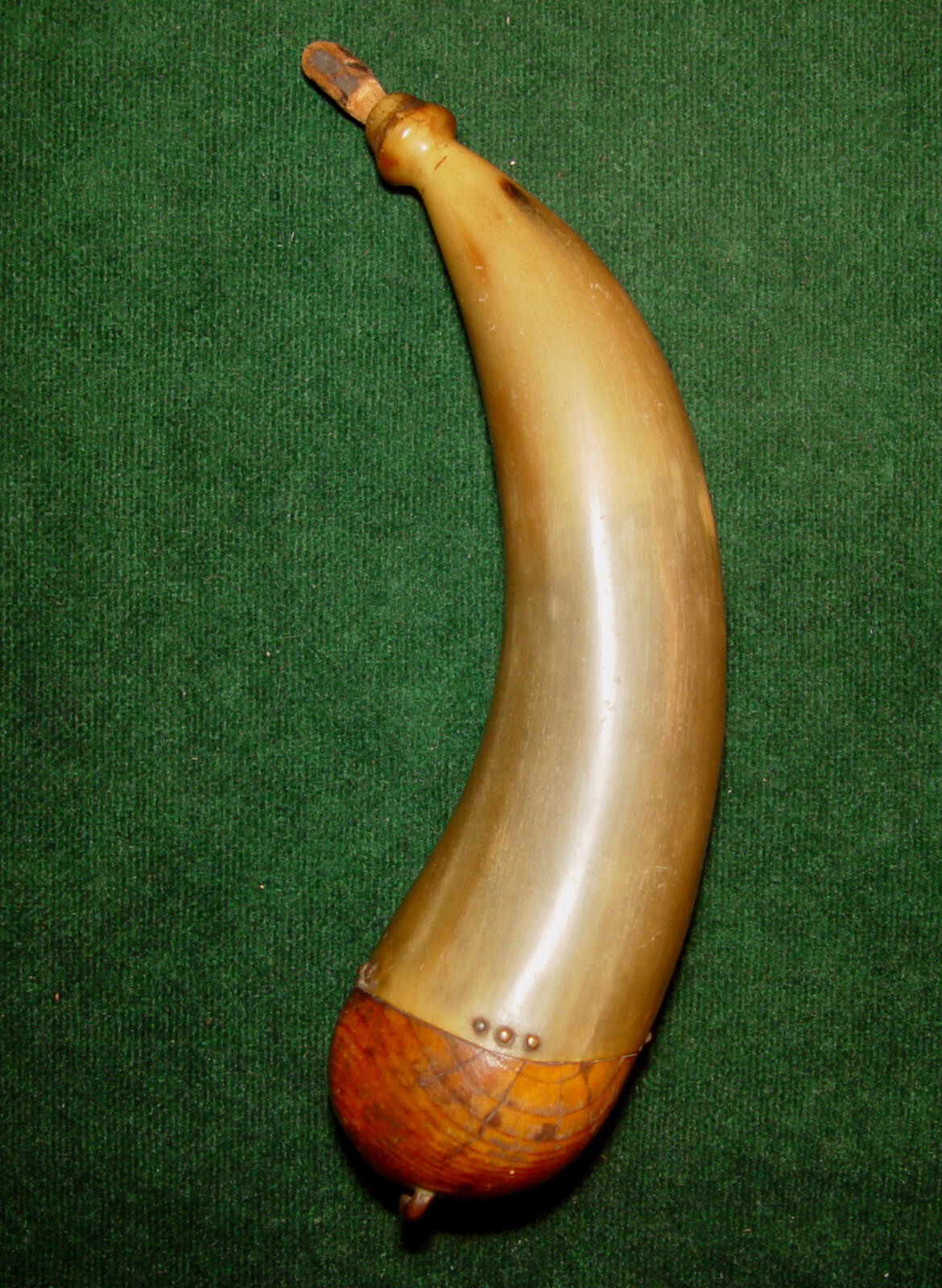 Beautiful Antique 1800's American Powder Horn Cow Horn eBay