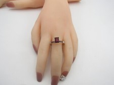 6X8mm RED GARNET RING Sterling Silver 925 Size 11 NWT RG15