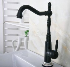 Oil Rubbed Bronze Swivel Bathroom Kitchen Sink Faucet Single Handle Mixer Tap