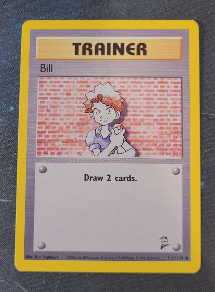 Pokemon Base Set 2 Bill Common Unlimited 118/130 Near Mint Condition