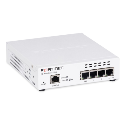 Fortinet FortiGate-30G ファイアウォール Fortinet FortiGate-30G 4 x GE RJ45 ports including 3 x Internal