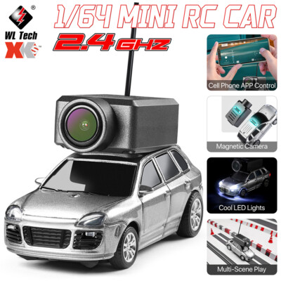 WLtoys Mini FPV RC 1/64 Racing Car HD Camera  2.4G APP Control On-Road Cars