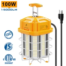 15000 Lumens - 100W LED Temporary Work Light Constructions Jobsite Lamp Linkable