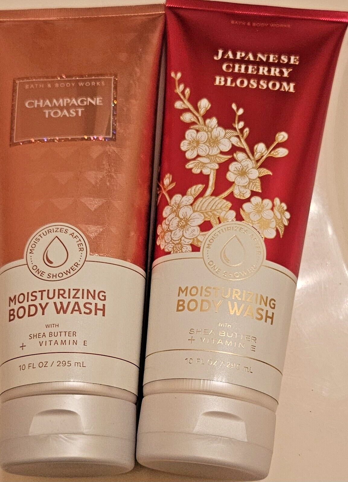 Bath &Body Works Japanese Cherry Blossom &Champagne Toast Scented Body Wash Set.
