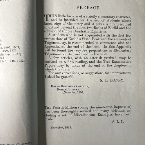 Mechanics and Hydrostatics by S. L. Loney - Pub: Cambridge 1958 Hardback Book - Picture 9 of 9