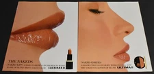 1990 Print Ad Sexy Makeup Ultima II Lipstick Feminine Beauty Lips Moist Color