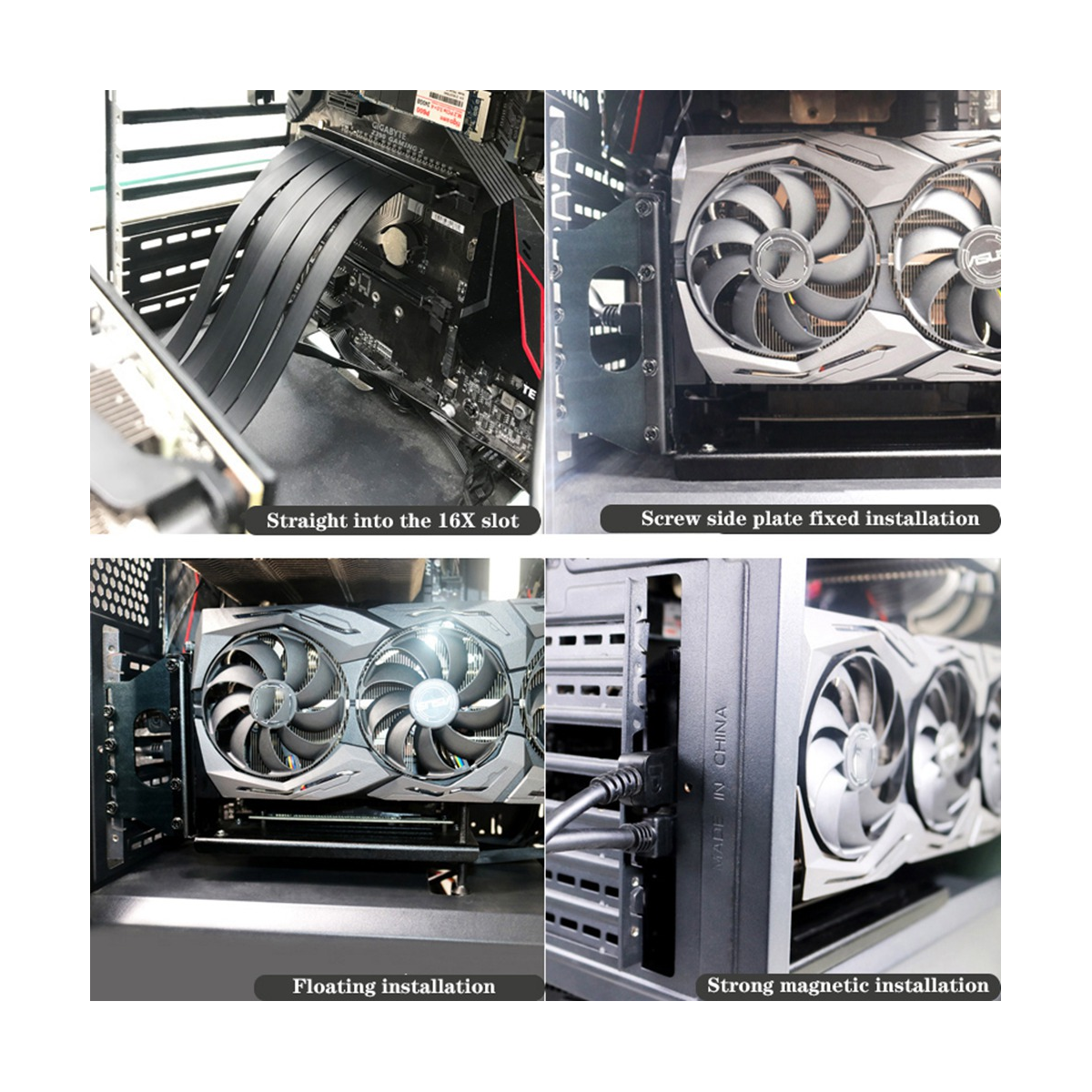 PCI E 3.0 16X Card Vertical Kickstand/Base ATX Case Riser Card