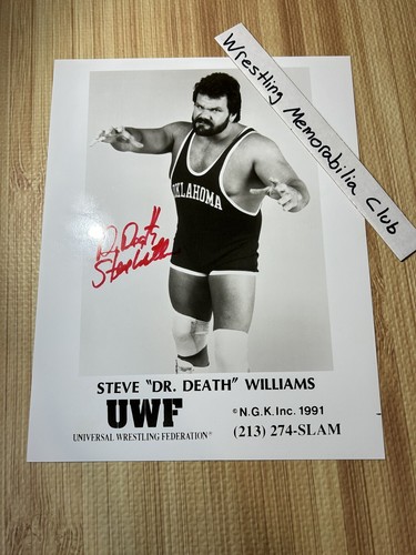 Original Dr. Death Steve Williams Signed UWF Promo Wrestling WWF WWE NWA WCW 91 - 第 5/9 張圖片