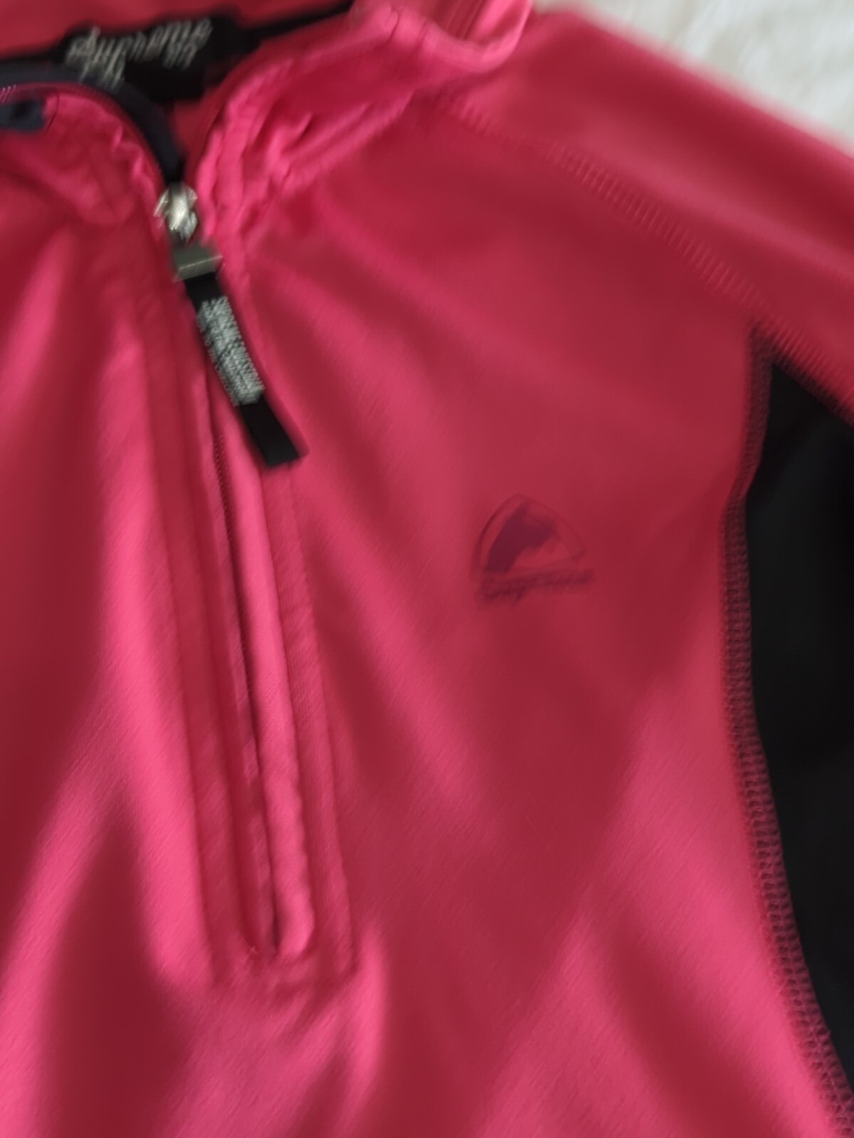 Horze supreme Equestrian Pullover Small Women Pink ¼ Zip Poly Front pocket S7