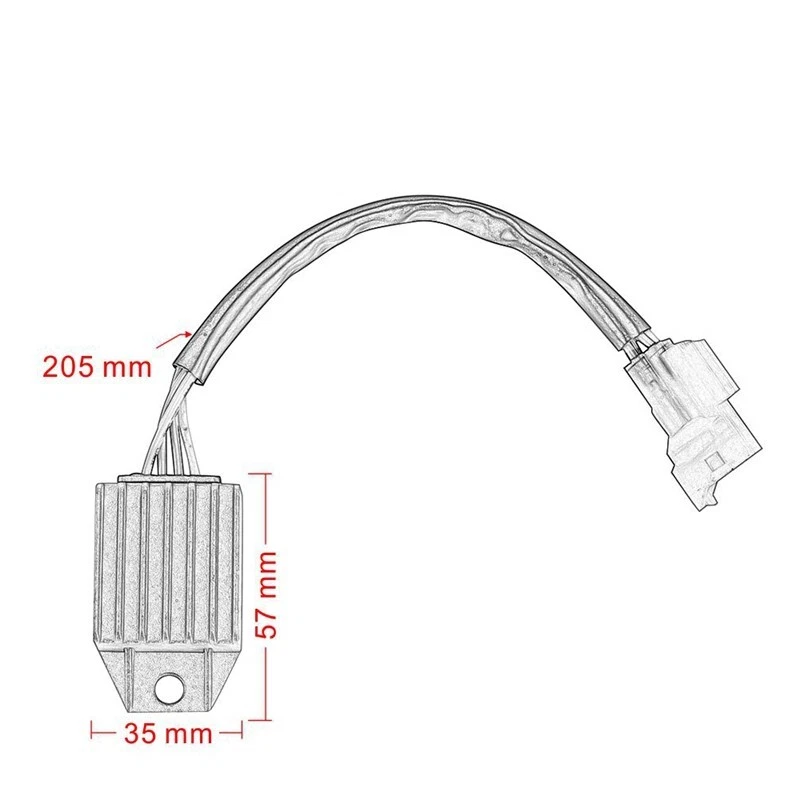 Regulator Rectifier for Kymco Mongoose 90 2004-2007 50 Rear Drum 70 2x4 2006-07 - Изображение 2 из 4