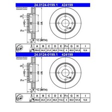 Disque de frein Daewoo EVANDA
