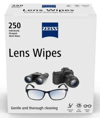 HOT DEAL: 1 - 250 Zeiss Pre-Moistened Lens Cleaning Wipes CHEAP, VERY LOW PRICE