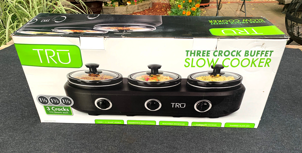 Tru Triple Crock Pot Buffet Server Set 3.5