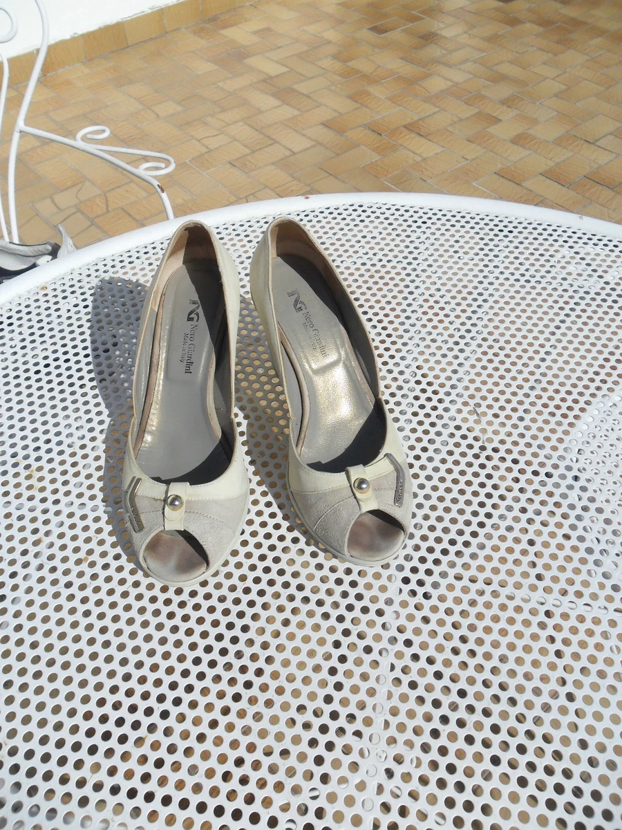 Scarpe NERO GIARDINI Donna Decollet Decolt Punta Aperta Tacco Zeppa Plateau 35