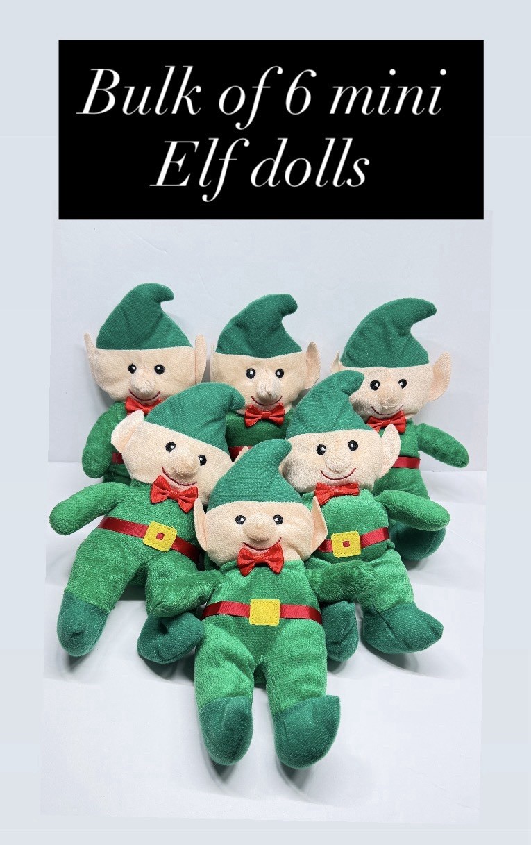 Bulk Set Of 6 Dolls- Mini Plush Elf Doll  - Gift To Girls , Girls