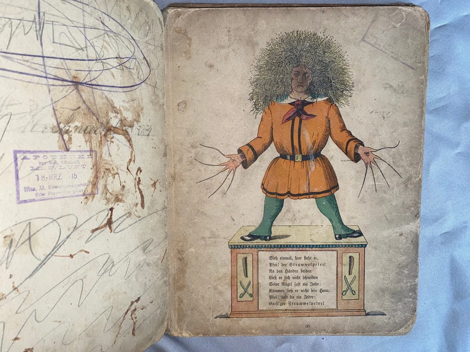 1876 Heinrich Hoffmann: Der Struwwelpeter Märchen Kinderbuch alte Ausgabe - Bild 3 von 4
