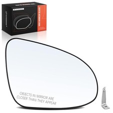 Right Passenger Side Heated Mirror Glass with Backing Plate - Compatible with