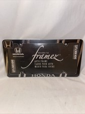 Honda Chromeblack Metal Auto Car Framez License Plate Frame Official New