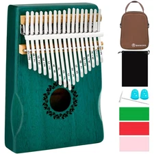 Kalimba Thumb Piano 17 Keys Mbira Finger Piano Kalimba Gifts for Adults Kids ...