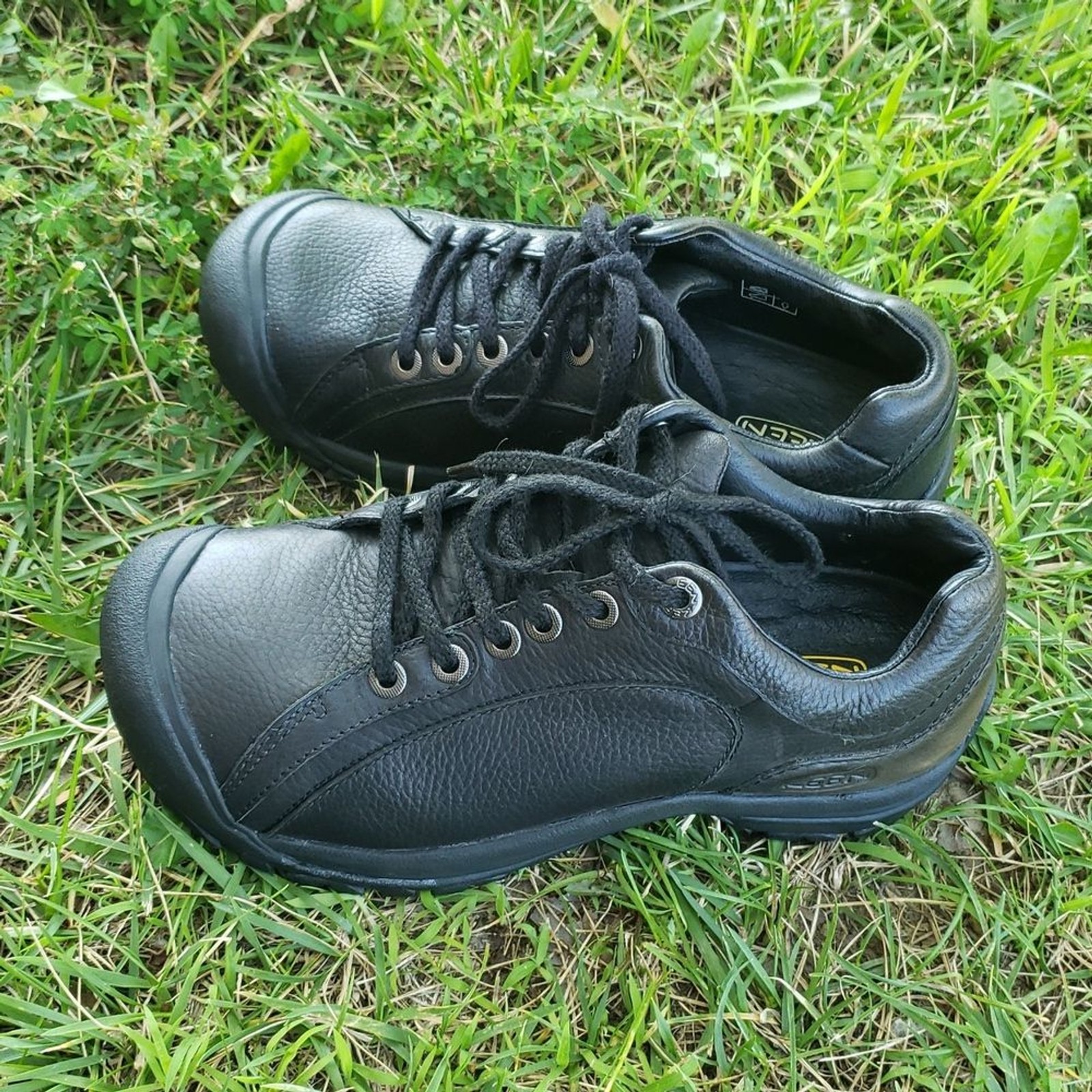 Scarpe da trekking Keen da uomo Briggs nere in pelle punta tonda misura 8 5 outdoor