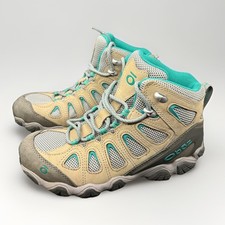 Oboz Sawtooth II Mid B-Dry Waterproof Hiking Boot Women's US Size 9.5 Aqua/Brown