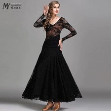 K19 MY790 Ballroom Dance Dress Women Lace Chiffon Waltz Gown Standard Practice