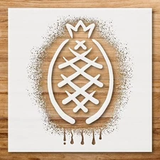 Pineapple Graffiti Art Stencil for Creative Projects - StencilAir