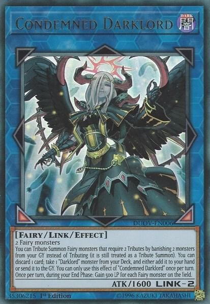 Yu-Gi-Oh! Condemned Darklord DUOV-EN006 Duel Overload 1st Edition NM