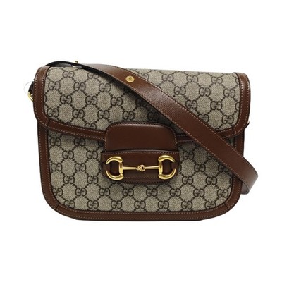 Gucci Pre-Owned Authentic Gucci Horsebit 1955 Collection Saddle Bag Beige