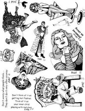 Unmounted Rubber Stamp Plate, Unmounted/Uncut Pink Rubber Stamps