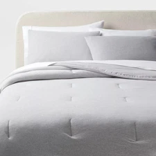 King Jersey Comforter and Sham Set Gray Heather - Threshold