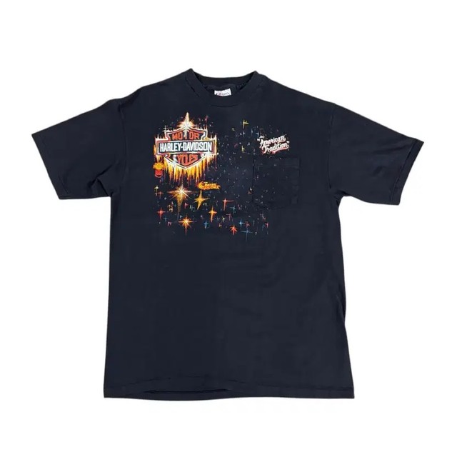 Vintage 80s Harley Davidson Pocket T-Shirt, Made in USA, XL