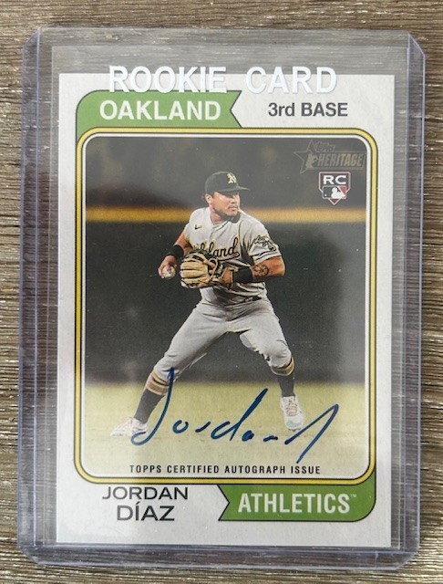 2023 Topps Heritage #ROA-JDZ Jordan Diaz Real One Autographs Rookie RC