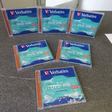 NUOVA 6x Verbatim 8cm Mini DVD-RW 1.4GB 30min Videocamera Sigillata