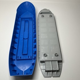 Lego Boat Hull - 7994 City Harbor, 74 x 18 x 7 with Light Bluish Gray Top - Used