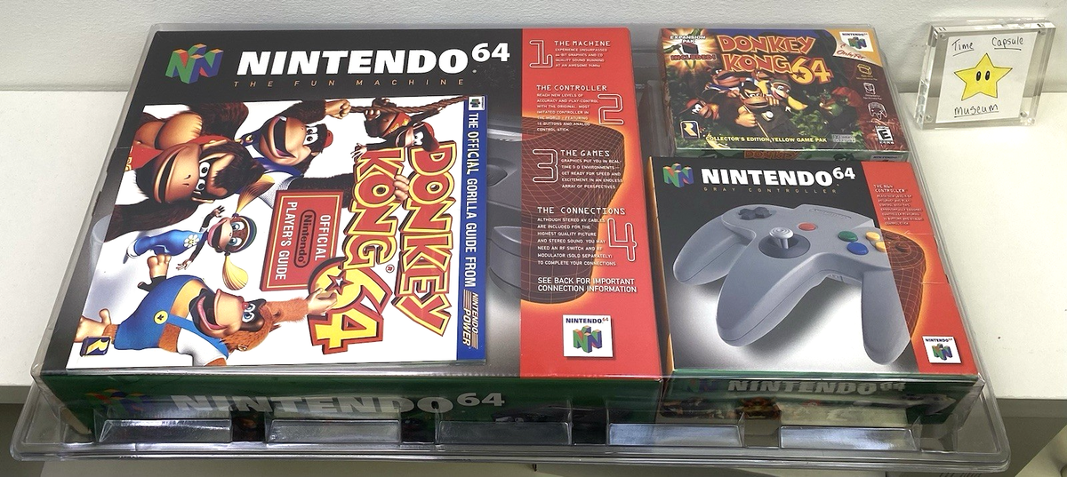 Nintendo 64 N64 Console Donkey Kong DK Bundle New in Box Factory
