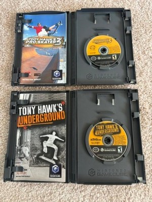 Tony Hawk Gamecube Bundle: Underground + Pro Skater 3 Both with Manuals